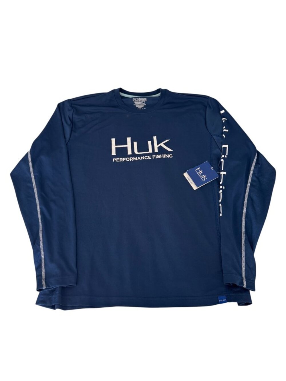 Huk Performance Fishing Long Sleeve Shirt Men’s Large NWT Navy Blue